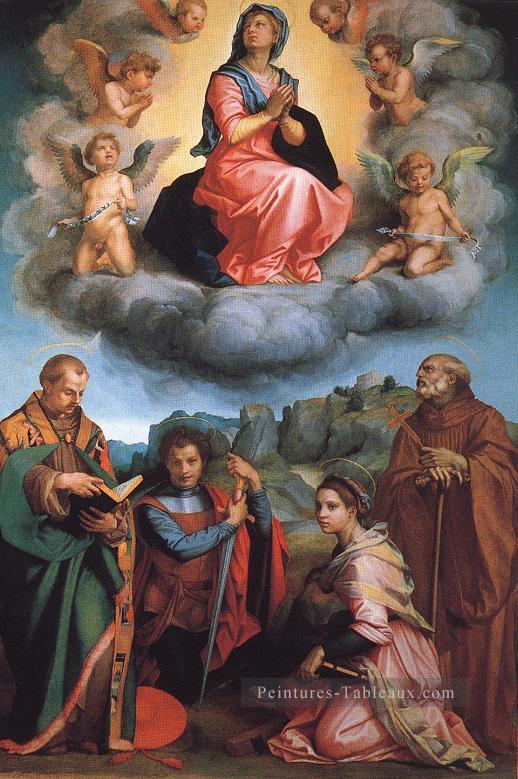 Vierge aux Quatre Saints renaissance maniérisme Andrea del Sarto Peintures à l'huile
